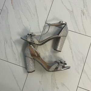 INC Sliver Sparkle Rhinstone Sandals - Size 11